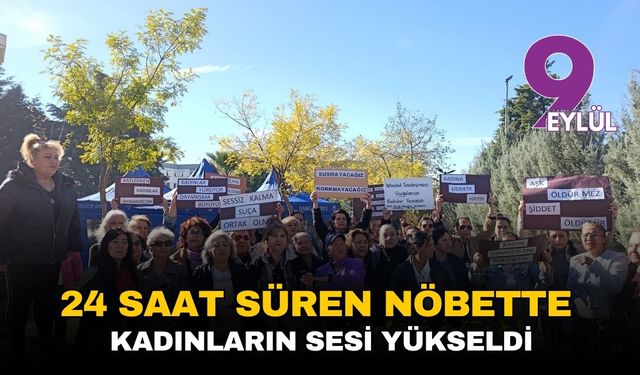 Karabağlar’da  24 saat süren nöbette kadınların sesi yükseldi