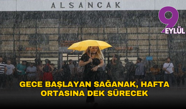 İzmir’de gece başlayan sağanak, hafta ortasına dek sürecek