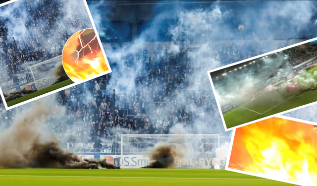 Küme düşen takımın taraftarları stadı yaktı