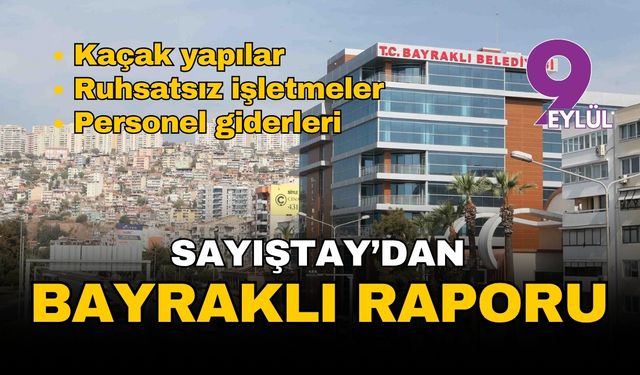 Sayıştay'dan Bayraklı raporu! Kaçak yapılar, ruhsatsız işletmeler, personel giderleri...