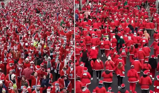 ABD'de yüzlerce Noel Baba aynı anda koştu