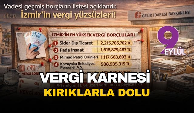 İzmir’in vergi karnesi kırıklarla dolu: Milyarlık borçlular ifşa edildi, işte o kara liste!