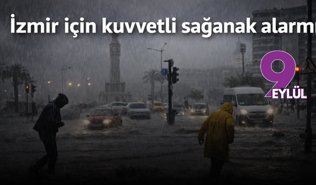 İzmir için kuvvetli sağanak alarmı