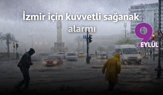 İzmir için kuvvetli sağanak alarmı