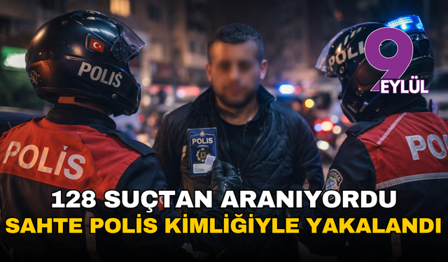 İzmir'de sahte polis kimliğiyle yakalandı: 128 suçtan aranıyordu