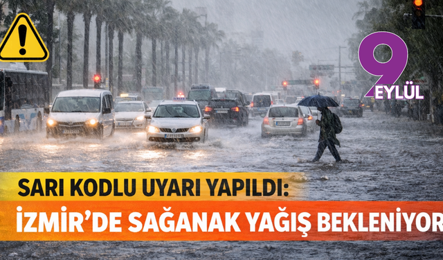 Sarı kodlu uyarı yapıldı: İzmir’de sağanak yağış bekleniyor