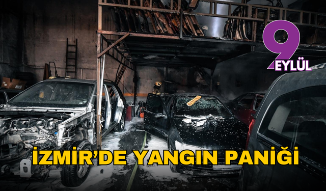 İzmir’de yangın paniği: Buca’da oto tamirci deposu alev alev yandı