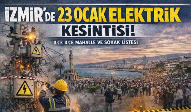 İzmir’de 23 Ocak planlı elektrik kesintisi: İlçe ilçe mahalle ve sokak listesi