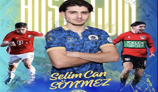 Menemen FK’dan geleceğe yatırım: Selim Can Sönmez sarı-lacivertli formayı giydi