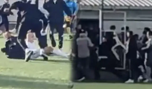 İzmir’deki Play-Off maçında ortalık savaş alanına döndü: Yumruklar hava uçuştu!