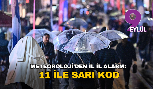 Meteoroloji’den il il alarm: Kuvvetli yağış ve fırtına geliyor, 11 ile sarı kod