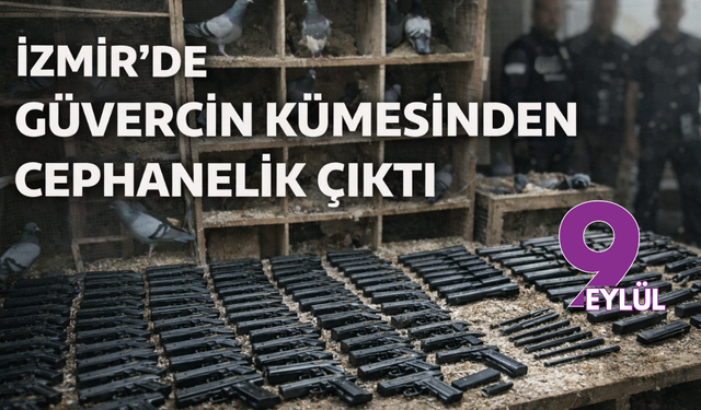 İzmir’de güvercin kümesinden cephanelik çıktı