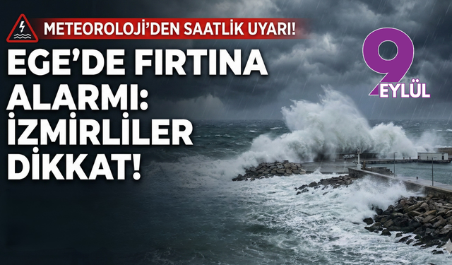 Ege Denizi'nde fırtına: İzmir için saatlik fırtına uyarısı