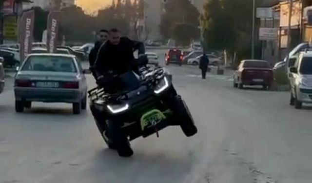 Bornova'da ATV ile drifte rekor ceza
