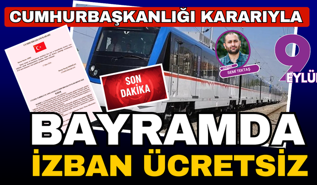 Ramazan Bayramı'nda İZBAN ücretsiz
