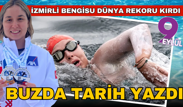 İzmirli Bengisu Avcı buz yüzmede dünya rekoru kırdı