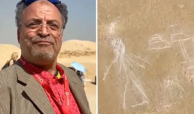 Tur rehberi Mısır'da 4 bin yıllık piramide çöp adam ve kadın çizdi; Hapis cezası alabilir