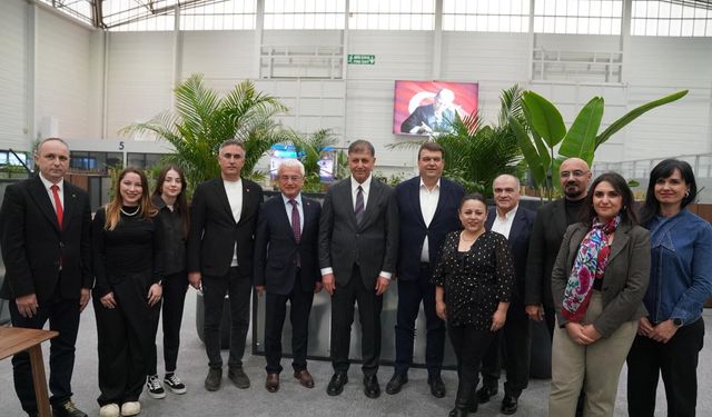 Sakin Şehir zirvesi öncesi Başkan Tugay’a ziyaret