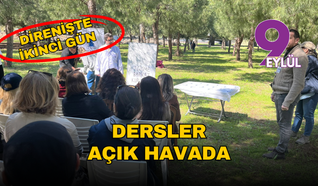 Meslek Fabrikası direnişinde ikinci gün: Dersler açık havada sürdü