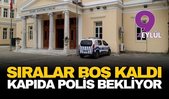 İzmir Atatürk Lisesi’nde gergin sabah: Telafi sınavları iptal edildi, polis okulda nöbet tutuyor