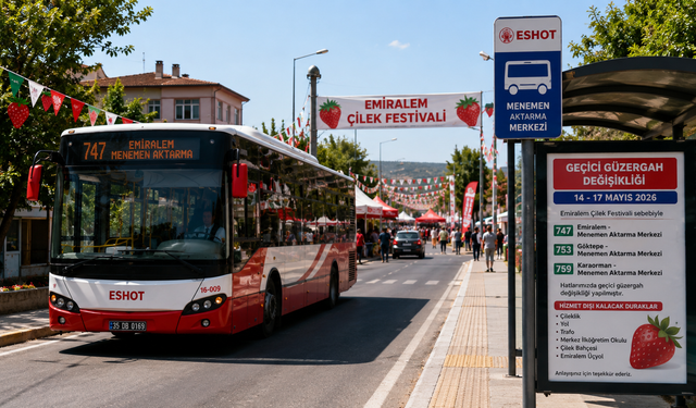Menemen’de festival yoğunluğu: ESHOT bazı hatların güzergahını değiştirdi
