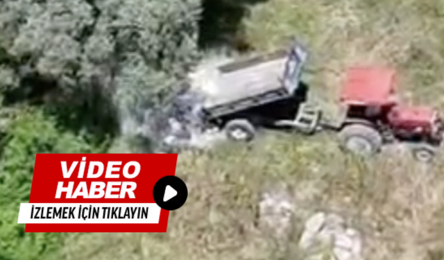 Çevreyi kirleten şahıs suçüstü yakalandı