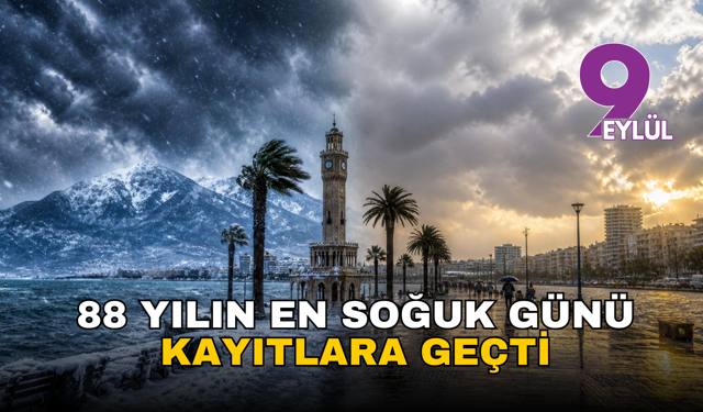 İzmir’de bahar yerini kışa bıraktı: 88 yılın en soğuk günü kayıtlara geçti