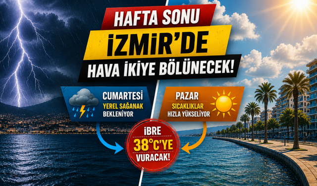 İzmir’de hafta sonu sürprizi: Önce yağmur, sonra kavurucu sıcak! Termometreler 38 dereceyi görecek