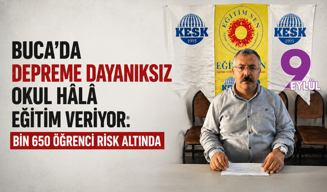 Buca’da depreme dayanıksız okul hâlâ eğitim veriyor: Bin 650 öğrenci risk altında