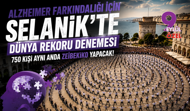 Alzheimer farkındalığı için Selanik'te dünya rekoru denemesi