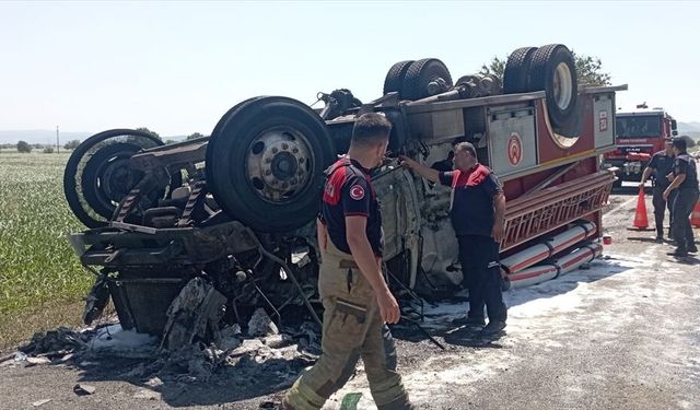 İhbara giden itfaiye alev aldı!