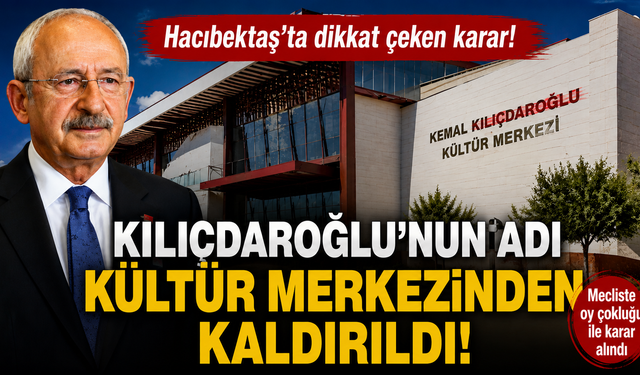 Hacıbektaş'ta dikkat çeken karar: Kılıçdaroğlu'nun adı kültür merkezinden kaldırıldı