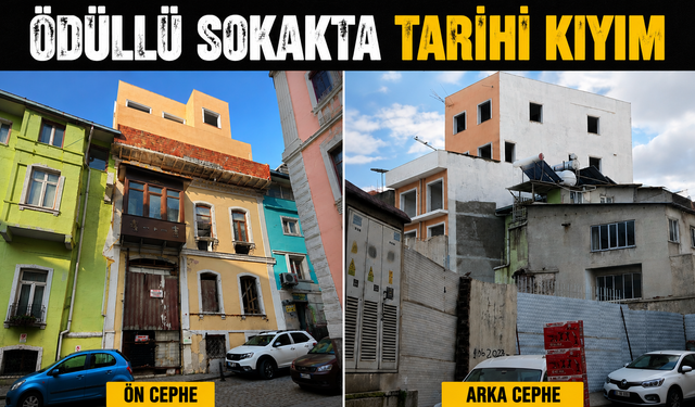 Ödüllü sokakta tarihi kıyım