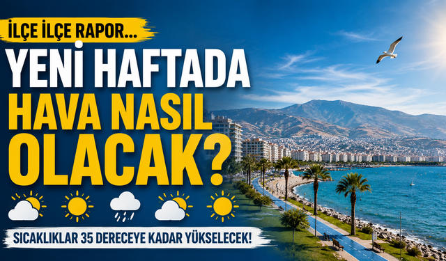 İzmir’de sıcak hafta başlıyor: İlçe ilçe hava durumu açıklandı