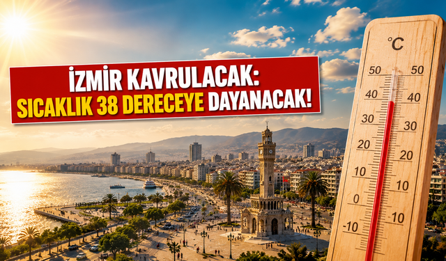 İzmir kavrulacak: Sıcaklık 38 dereceye dayanacak! İşte ilçe ilçe 5 günlük hava durumu