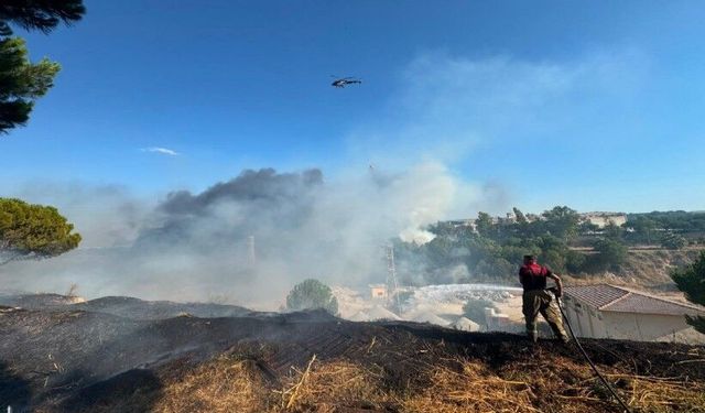 Foça’da makilik alandaki yangın kontrol altına alındı