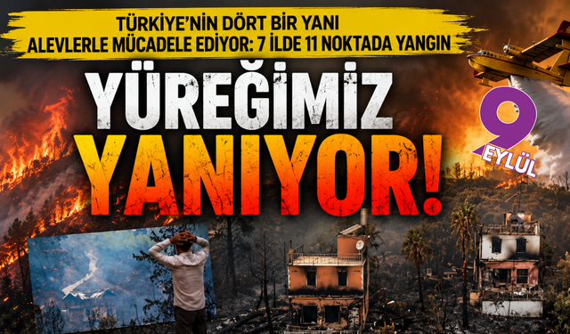 Türkiye’nin dört bir yanı alevlerle mücadele ediyor: 7 ilde 11 noktada yangın