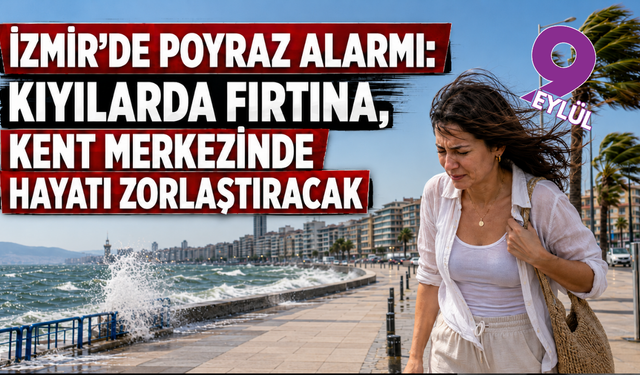 İzmir’de poyraz alarmı: Kıyılarda fırtına, kent merkezinde hayatı zorlaştıracak