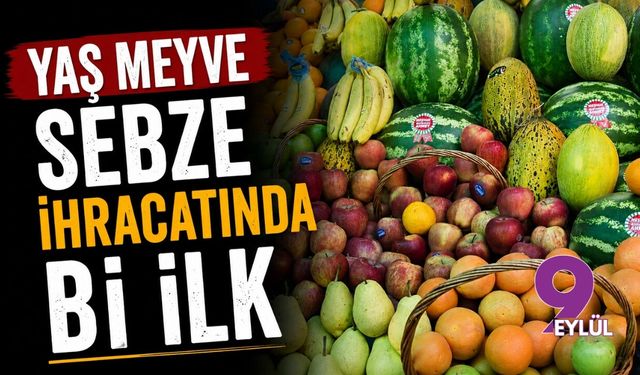 Yaş meyve sebze ihracatında bi ilk