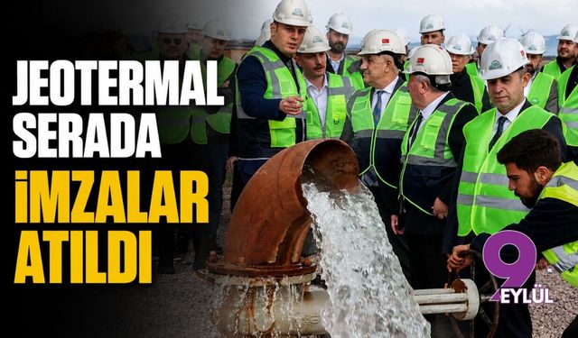 Jeotermal serada  imzalar atıldı