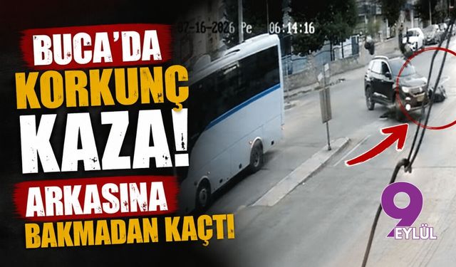 Buca'da motosiklete çarpan otomobil sürücüsü arkasına bakmadan kaçtı
