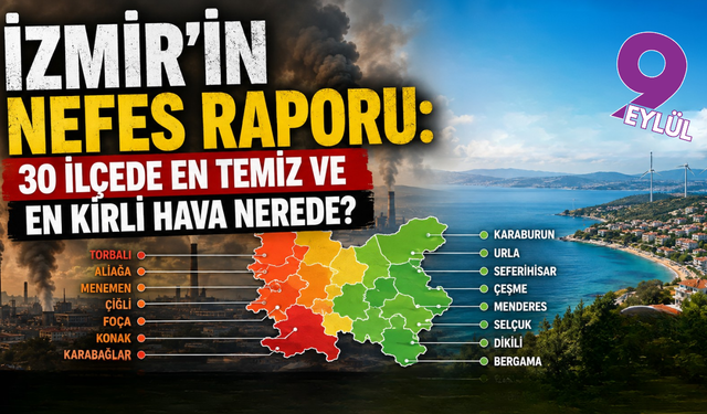 İzmir'in nefes raporu: En temiz ilçe Karaburun, alarm Torbalı'da