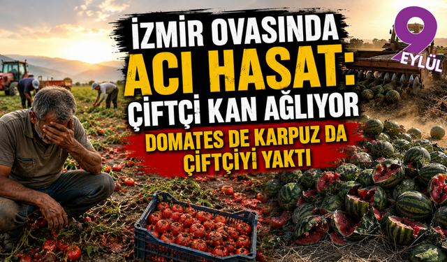 İzmirli üreticinin umudu tarlada kaldı: Domates ve karpuzda zarar büyüyor