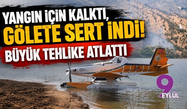 Yangın için kalktı, gölete sert indi! Büyük tehlike atlattı