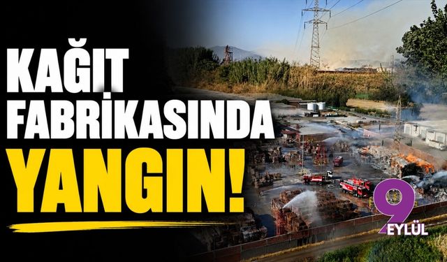 Tire'de kağıt fabrikasında yangın!
