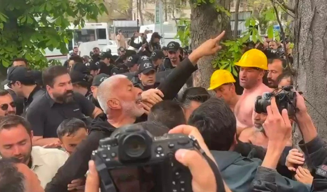 Madenci eylemine polis müdahalesi