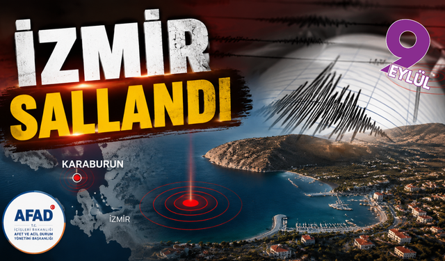 İzmir açıklarında 3.7 büyüklüğünde deprem