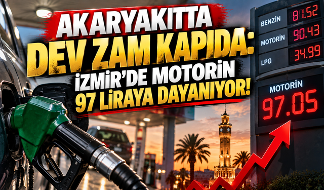 Akaryakıtta dev zam kapıda: İzmir’de motorin 97 liraya dayanıyor!