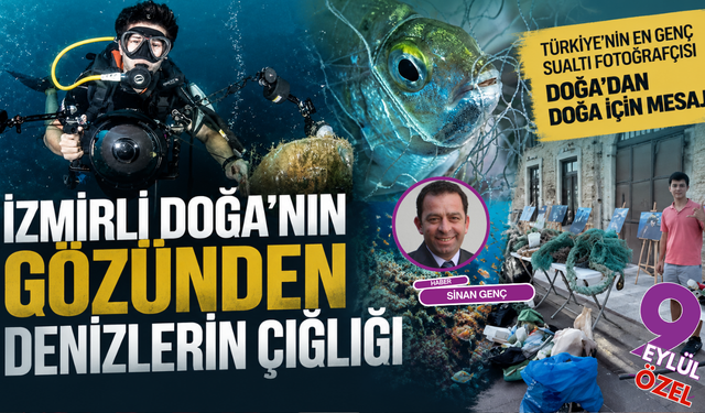 İzmirli Doğa’dan insanlara doğa mesajı: İzmirli genç sanatçı atık ağları sanata dönüştürdü