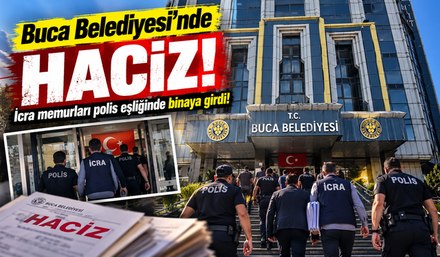 Buca Belediyesi’nde haciz: İcra memurları polis eşliğinde binaya girdi!